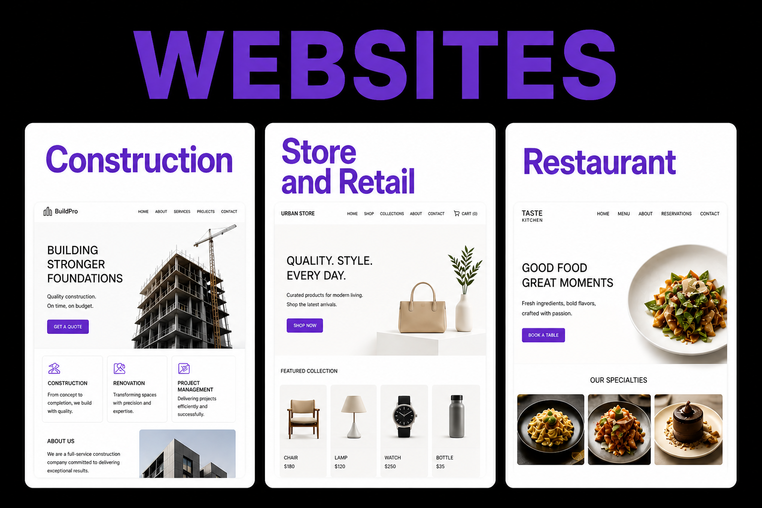 Website mockup designed by Inev on the Web for a Gulf Coast business